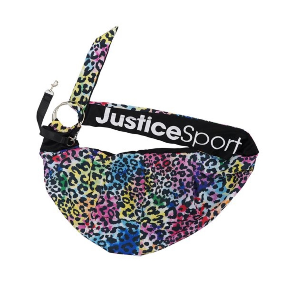 Justice Rainbow Leopard Print Sling Bag Pet Carrier